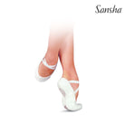 Papoutsia Mpaletou Ifasmatina Gynaikeia Andrika Sansha Pro 1 C Split Sole White MelizDanceShop