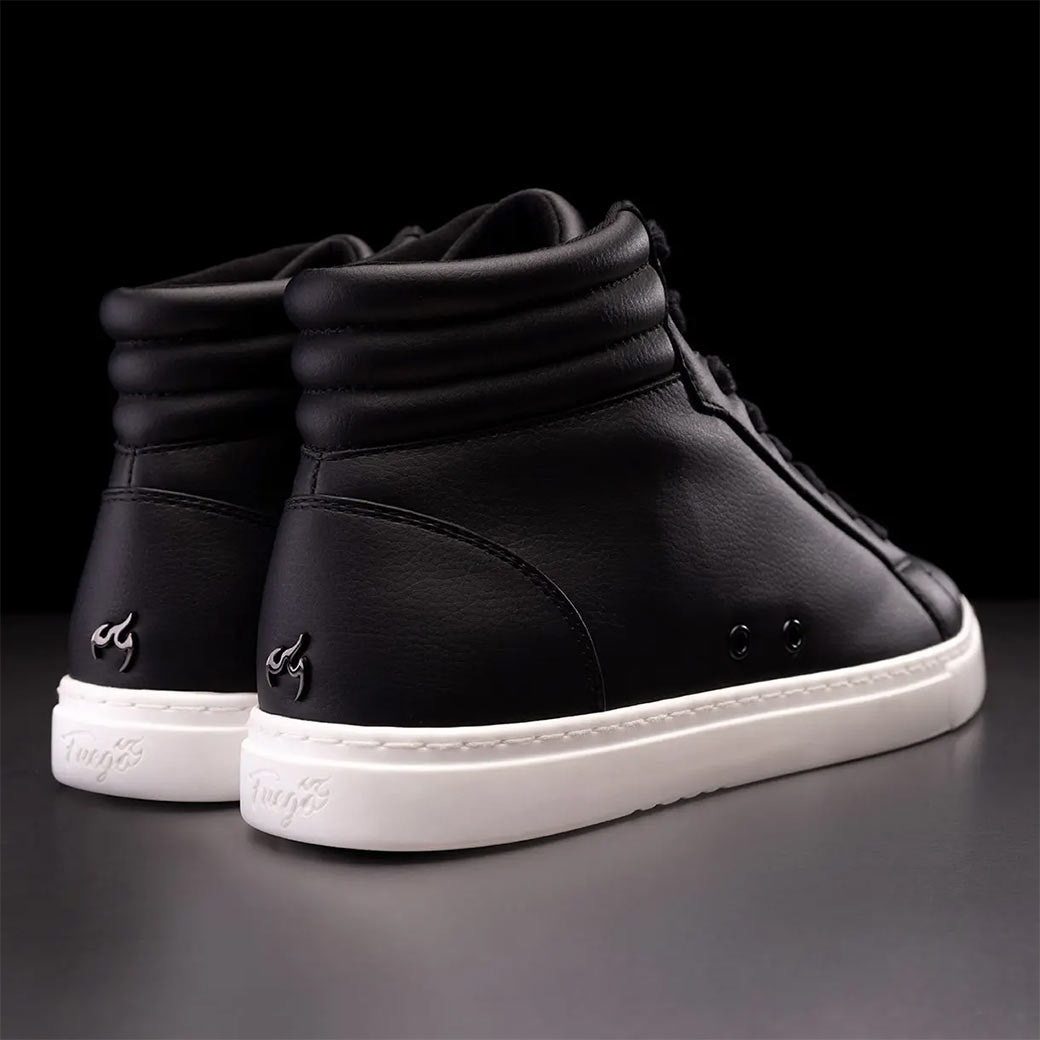Papoutsia Xorou Athlitika Fuego High Top Black Pair Back  MelizDanceShop