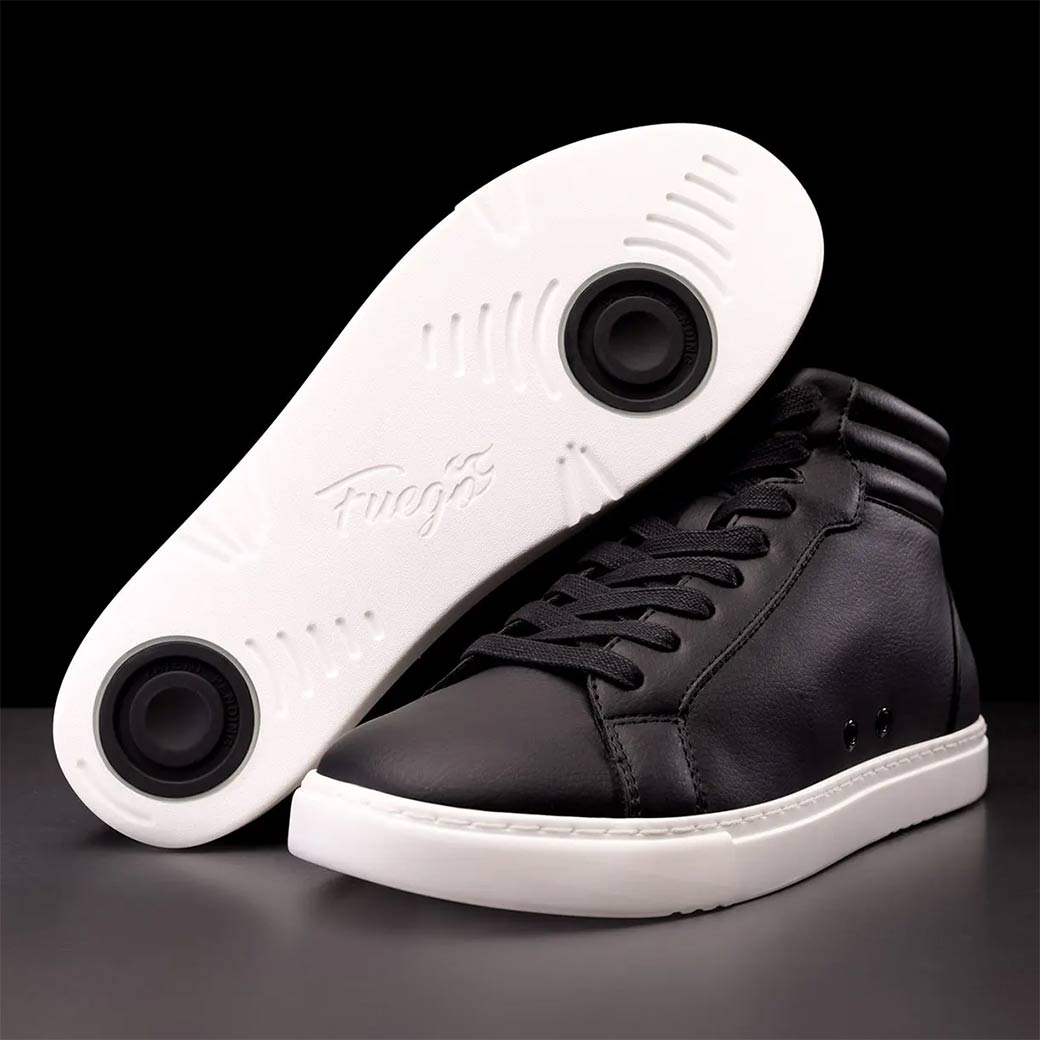 Papoutsia Xorou Athlitika Fuego High Top Black Pair Sole 2 MelizDanceShop