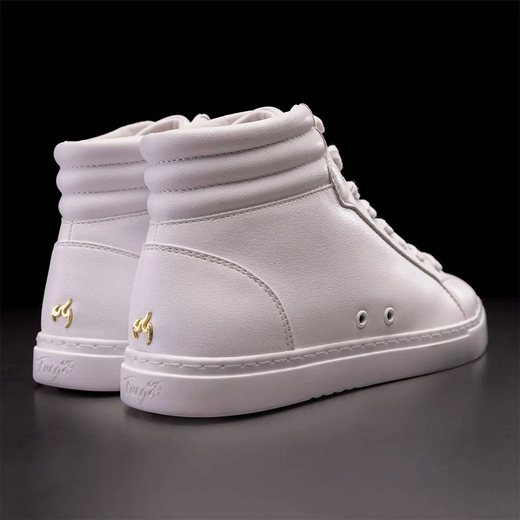 Papoutsia Xorou Athlitika Fuego High Top White Back Profile MelizDanceShop