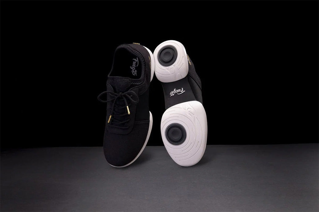 Papoutsia Xorou Athlitika Fuego Split Sole Black Pair Sole 2 MelizDanceShop