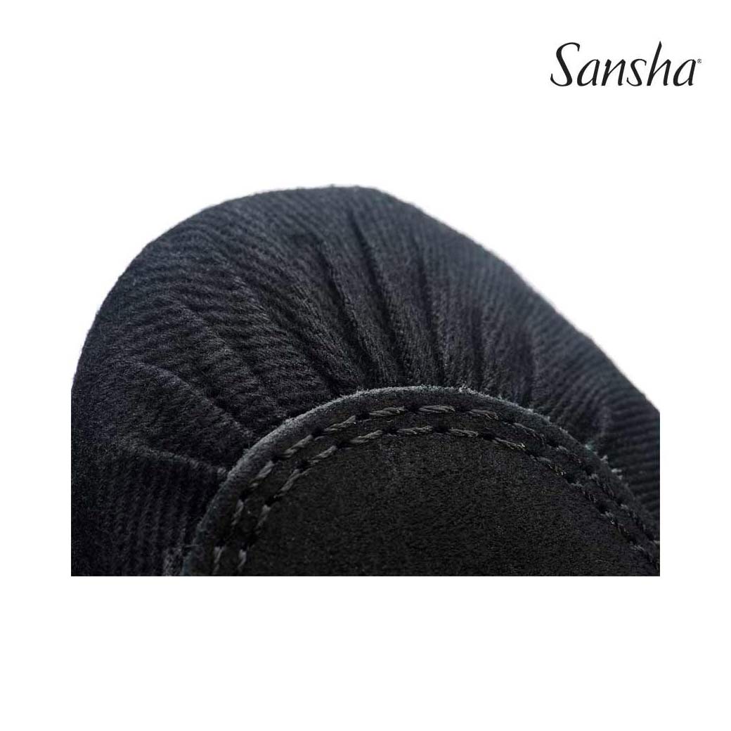 Papoutsia Xorou Character Didaskalias Sansha Prima Canvas Black Front Sole MelizDanceShop