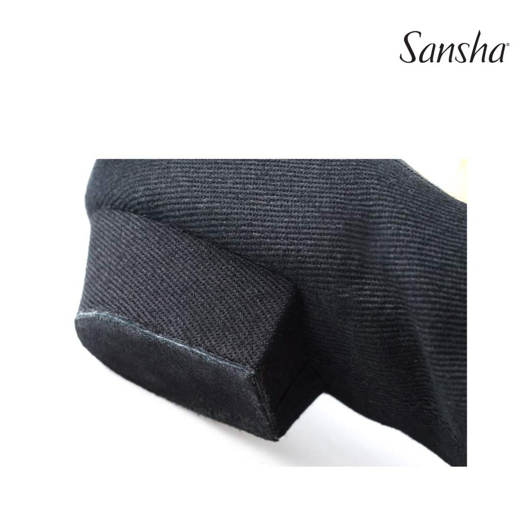 Papoutsia Xorou Character Didaskalias Sansha Prima Canvas Black Heel MelizDanceShop
