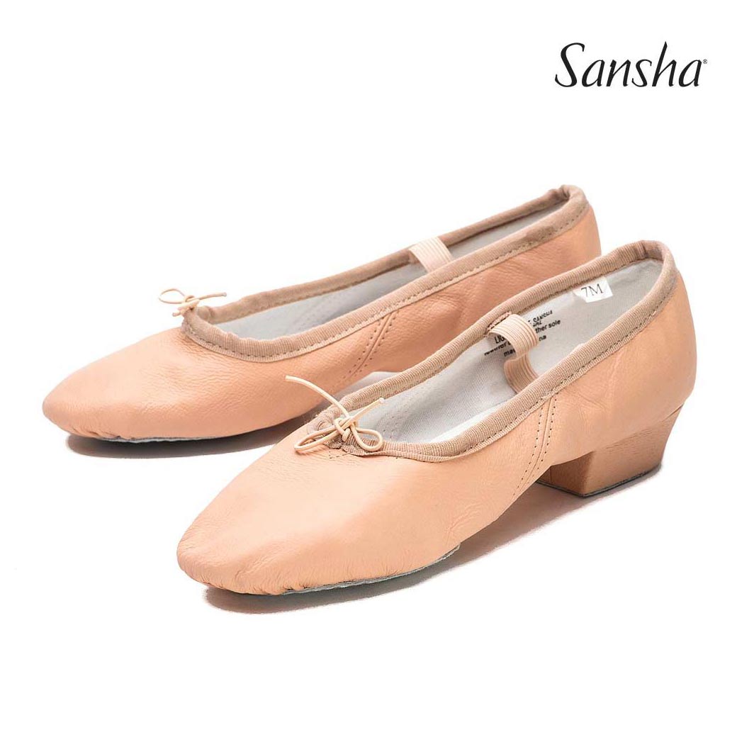 Papoutsia Xorou Character Didaskalias Gynaikeia Sansha Prima Leather Pink Pair MelizDanceShop