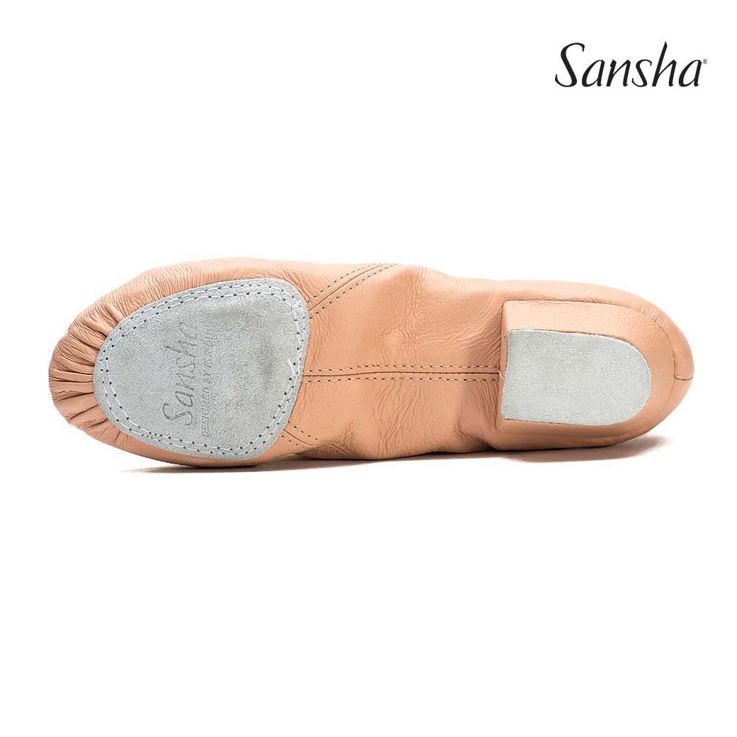 Papoutsia Xorou Character Didaskalias Gynaikeia Sansha Prima Leather Pink Sole MelizDanceShop