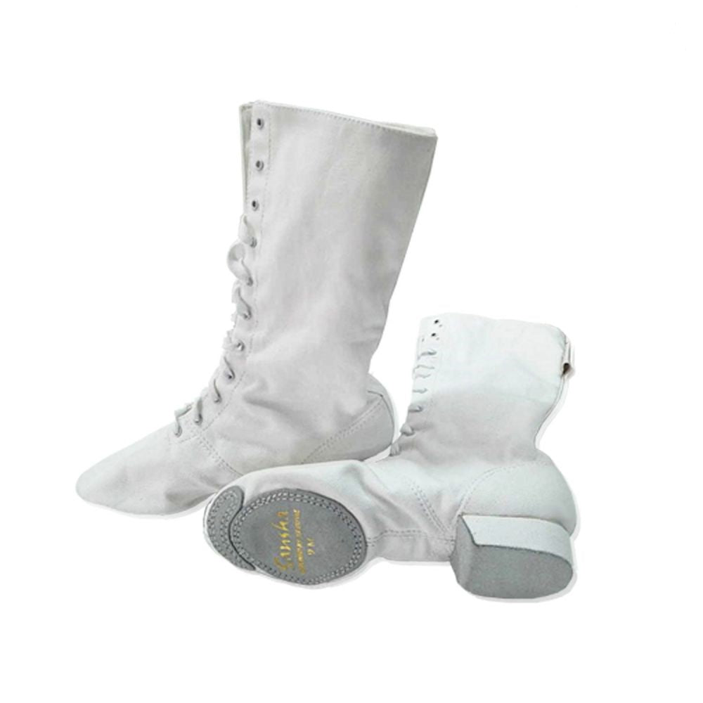 Papoutsia Xorou Jazz Unisex Sansha Moulin Jaune Canvas White MelizDanceShop