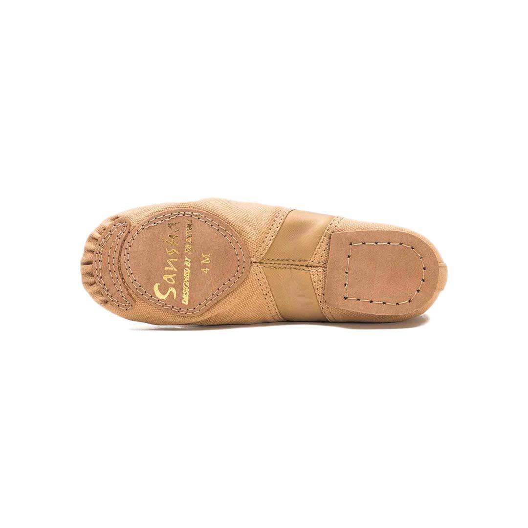 Papoutsia Xorou Jazz Unisex Sansha Tivoli Canvas Tan Sole MelizDanceShop
