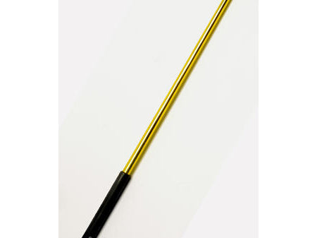 Ribbon Stick Mpagketa Kordelas Rythmikis Gymnastikis Agonistiki Pastorelli Mirror Stick FIG 00400 Mirror Fluo Yellow Black Grip MelizDanceShop