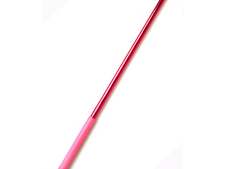 Ribbon Stick Mpagketa Kordelas Rythmikis Gymnastikis Agonistiki Pastorelli Mirror Stick FIG 00400 Mirror Fuchsia Pink Grip MelizDanceShop