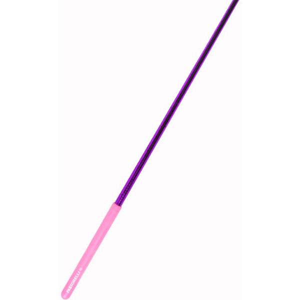 Ribbon Stick Mpagketa Kordelas Rythmikis Gymnastikis Agonistiki Pastorelli Mirror Stick FIG 00400 Mirror Violet Pink Grip MelizDanceShop
