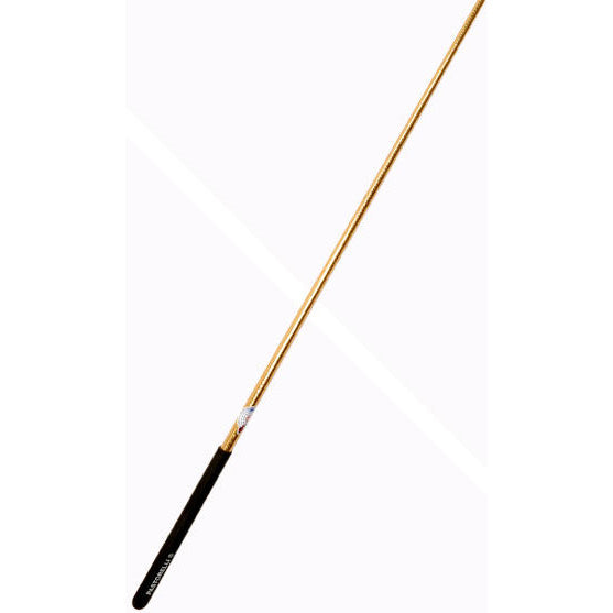 Ribbon Stick Mpagketa Kordelas Rythmikis Gymnastikis Agonistiki Pastorelli Mirror Stick FIG 00400 Mirror Gold Black Grip MelizDanceShop