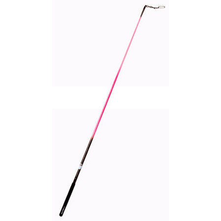 Ribbon Stick Mpagketa Kordelas Rythmikis Gymnastikis Polixrwmi Agonistiki Pastorelli Shaded Glitter Stick FIG 00400 Black Fuchsia Pink Black Grip MelizDanceShop