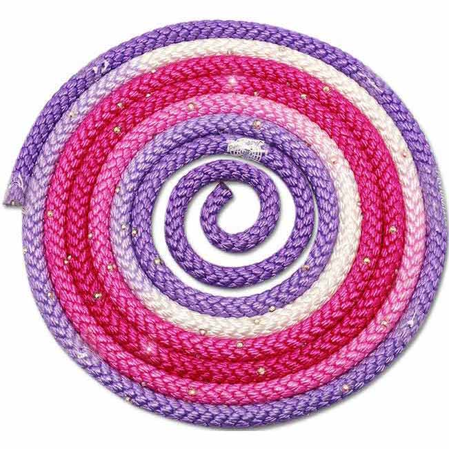 Sxoinaki Rythmikis Gymnastikis Agonistiko Pastorelli Shaded Swarovski AB Rhinestones FIG 02403 White Fuchsia Lilac MelizDanceShop