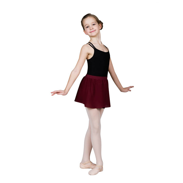 Fousta Mpaletou Paidiki me Lastixo Sansha Serenity Burgundy MelizDanceShop
