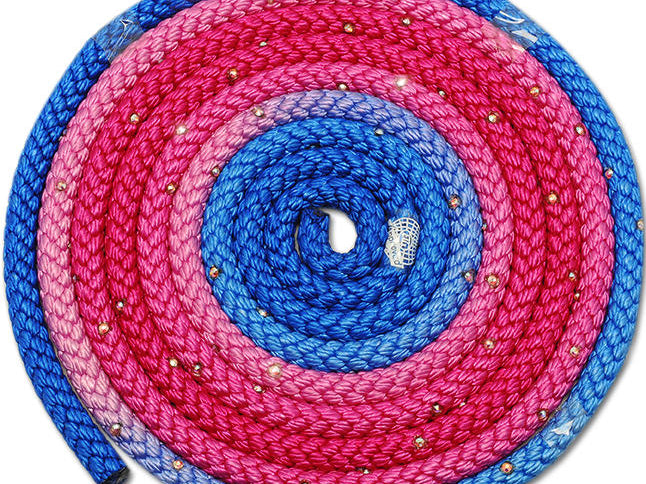 Sxoinaki Rythmikis Gymnastikis Agonistiko Pastorelli Shaded Swarovski AB Rhinestones FIG 02403 Blue Fuchsia Pink MelizDanceShop