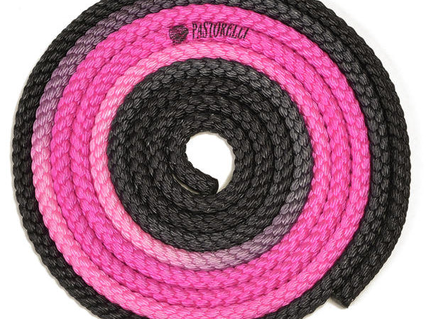 Sxoinaki Rythmikis Gymnastikis Polyxrwmo Agonistiko Pastorelli Multicoloured FIG 00283 Pink Black MelizDanceShop