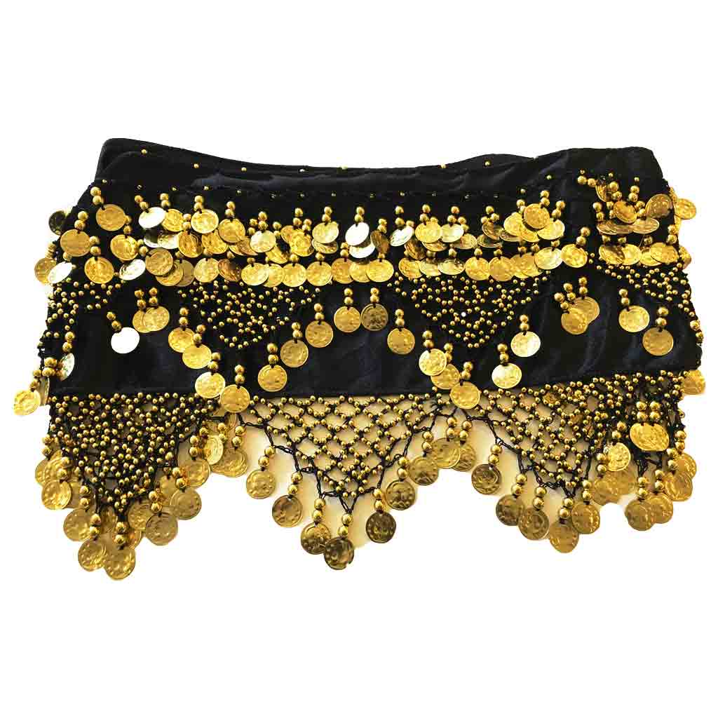 Zoni Oriental Gynaikeia Trigoni Beloudo Xrysa Flouria Mavro MelizDanceShop